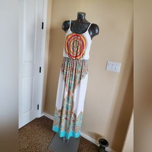 Pattern Maxi dress Sz M- Never Worn!